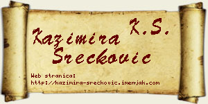 Kazimira Srećković vizit kartica